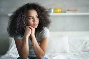 Woman feeling stuck in depression needs to look at our guide