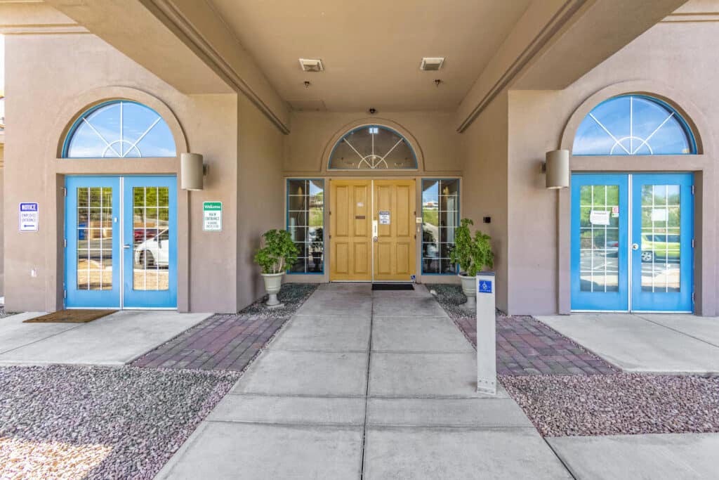 Entryway to our inpatient treatment center for mental health