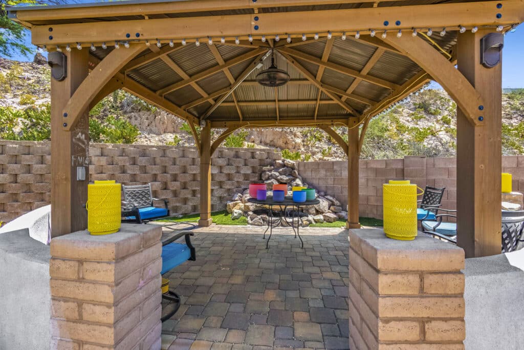 Outdoor lounge at our ADHD and mental health treatment center in Tucson, Arizona